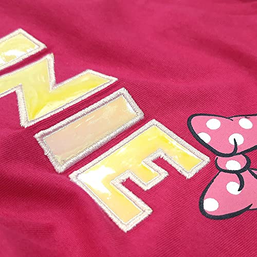 Image of Kidsville Mickey & Friends Printed Regular Fit Pink Cotton Girl's T-Shirt
