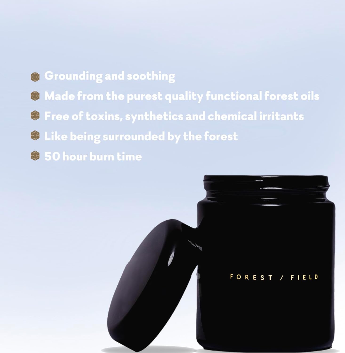 Forest Field Bathe in The Forest Candle | Meditation & Relaxation Candle Functional, Aromatherapy Candle with Natural Terpene Oils, Auto-Immune Safe | Gifts for Women | Clean Products