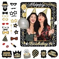 Amosfun Foto-Requisiten Zum 16. Geburtstag – 24 Stück, Mit Holzstäben, Für Selfies & Partydeko
