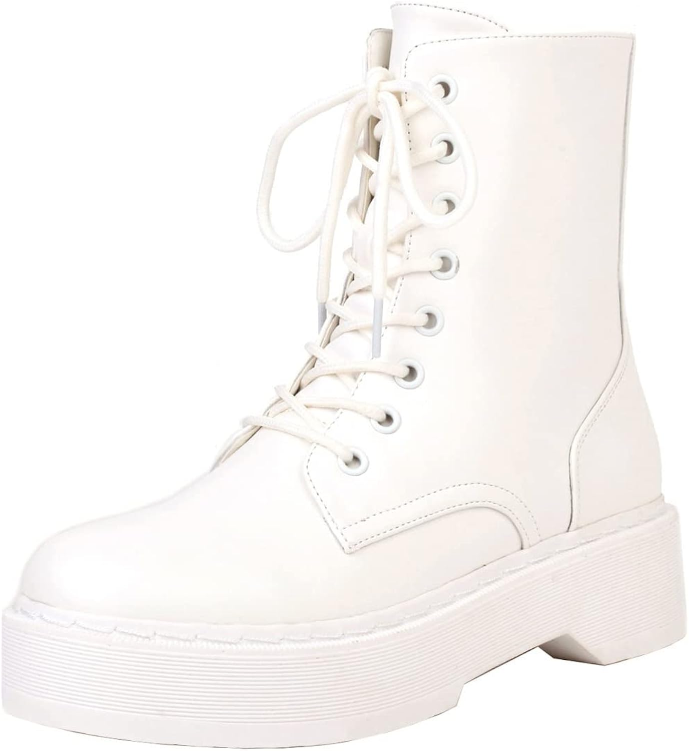 Leather Boot Windsor Smith White Platform Boots Vivianly Women's