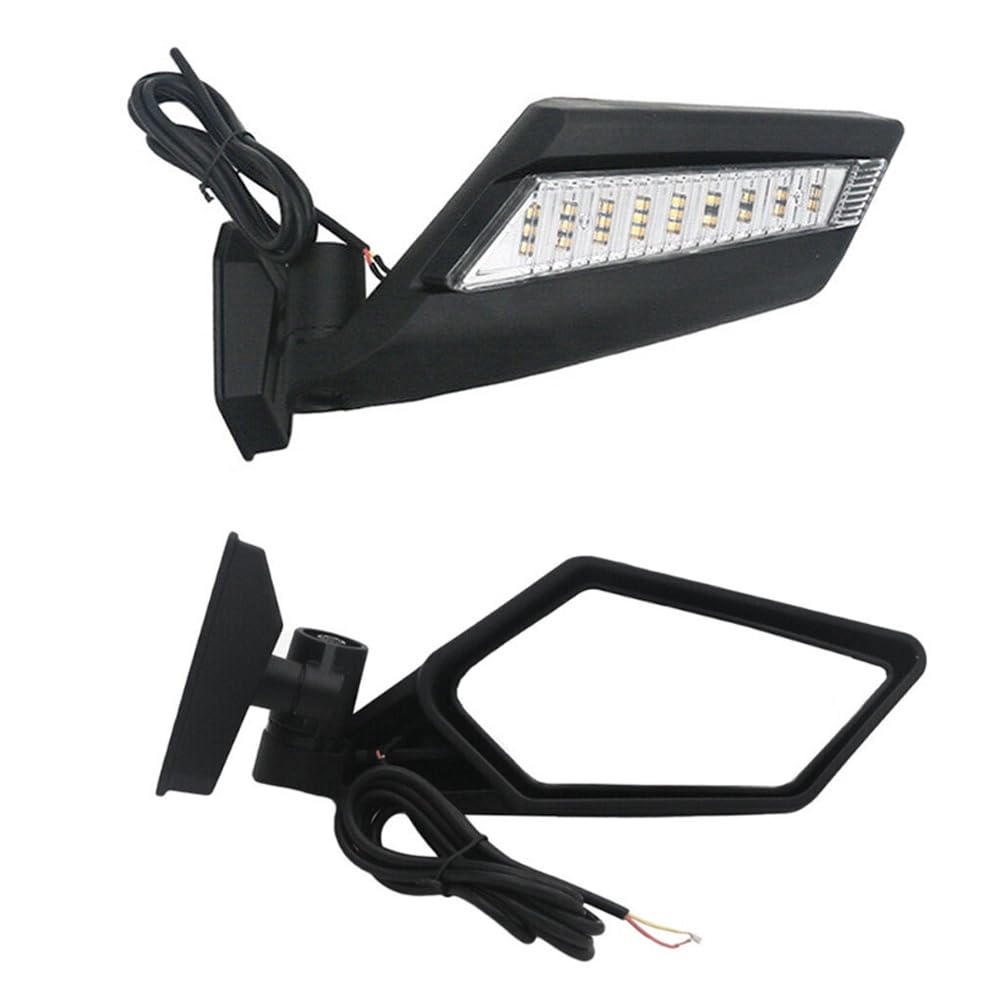 Riloer Espejo intermitente LED, espejo intermitente LED compatible con Bombardier CanAm Maverick