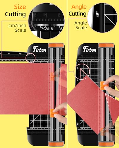 Firbon Black A5 Paper Cutter, Straight Small Paper Trimmer with Side Ruler for Scrapbooking Craft, Paper, Coupon, Label, Cardstock - Image 5