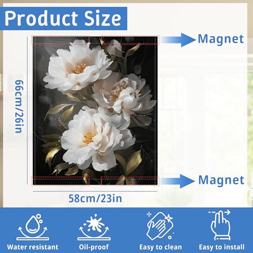 Cubierta magnética para lavavajillas blanco 23x26 pulg miniatura 2