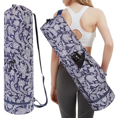 sportsnew Yoga Mat Bag Women, Pilates Bag with Wet & Water Bottle Pockets