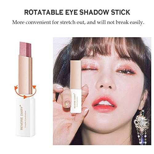 Miniling 6 Colors Gradient Eyeshadow Stick Set, Shimmer Double Colour Eye Shadow Makeup Pen Rotation Eyeshadow Stick Glitter Radiant Eyeshadow Stick Waterproof And Durable For Women Eye Makeup(Set A) #TOP2