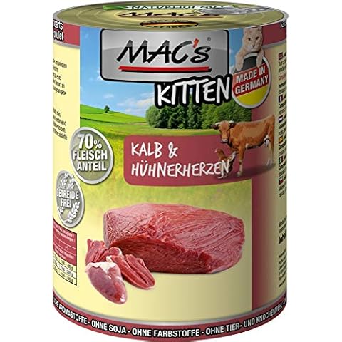 Mac's Katzenfutter getreidefrei Kitten Kalb & Hühnerherzen Cover