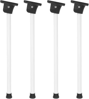Adjustable Folding Table Legs for Desk and Furniture, Metal Hairpin Legs with Small Horseshoe Feet 26cm, 4pcs Set for Camping and Travel Tables