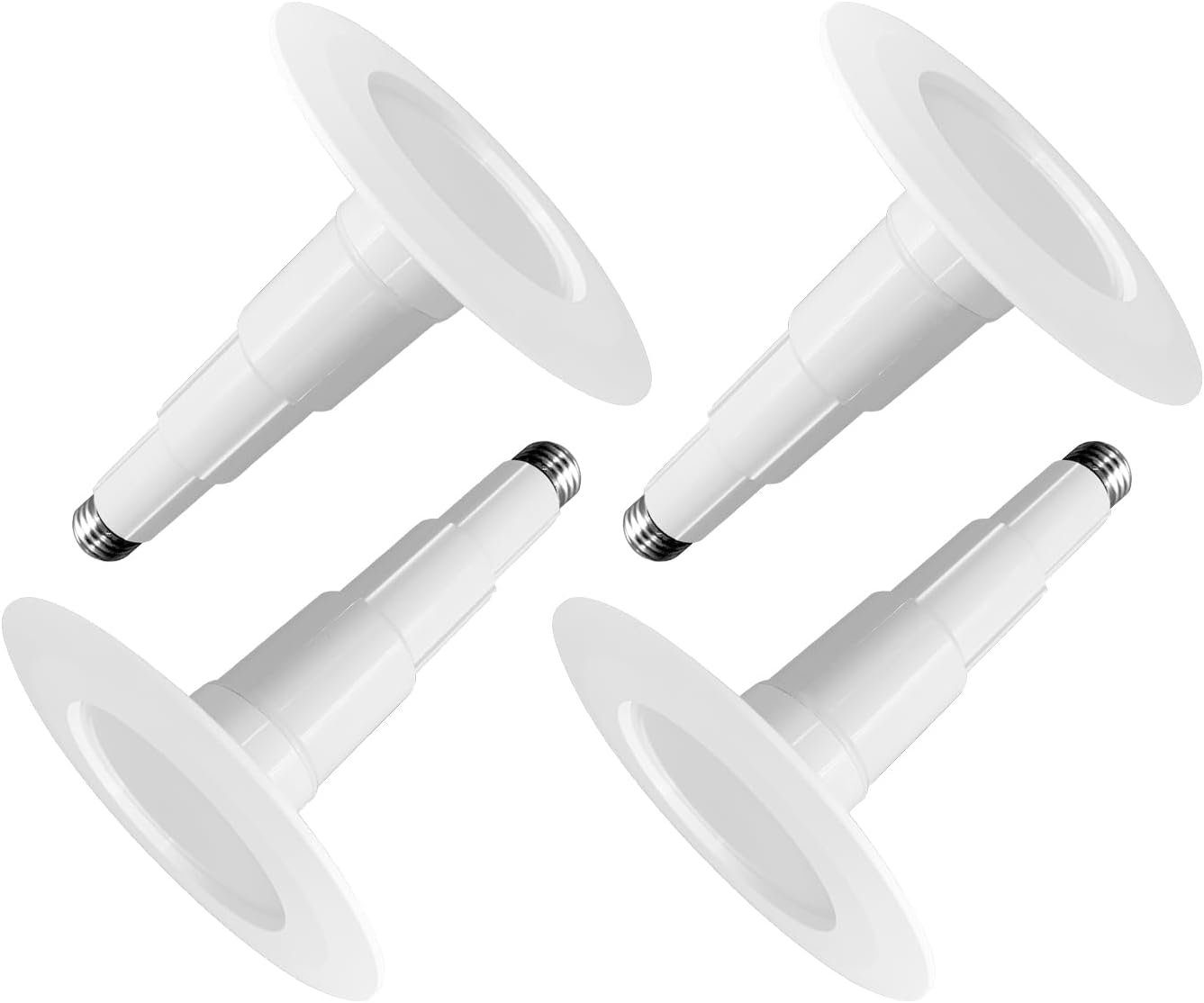 Jolux 4 Inch Adjustable LED Can Light Retrofit, 8.5W=40W 5000K 500LM, Dimmable ETL Damp Rated, Easy Flush Mount Install, Bevel Trim E26 Base, Recessed Lighting for Home Kitchen Bathroom, 4-Pack