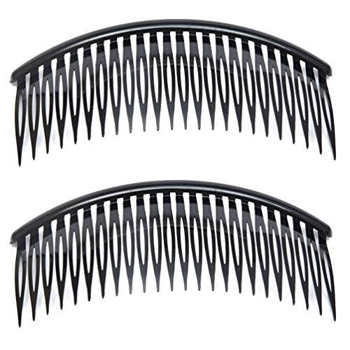 12 peines negros de plástico para cabello miniatura 1