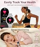 Smart Watch for Women Make/Answer Call, 1.32" Diamonds Ladies Smartwatch with Information Alerts,100+ Sports Mode,Health Tracking,Women's Health,Fitness Tracker iOS Android (BW1845-T11 Silver)