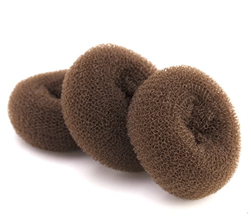 AJOY 3 Pieces Small Donut Bun Maker for Kids, Ballet Hair Net