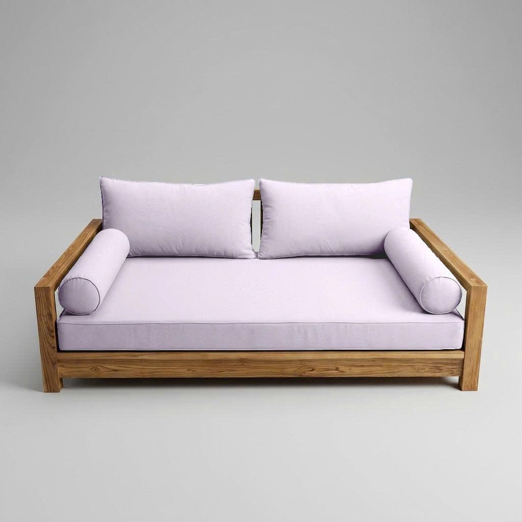Prolinemax Style2 Queen Size 5PC Pipe Trim Outdoor Daybed Mattress Cushion Bolster Pillow Complete Set AD107