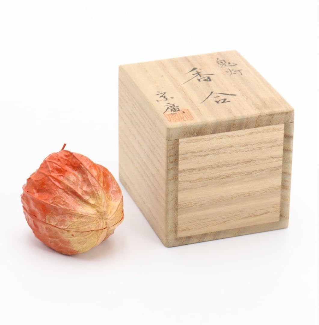 骨董品　茶道具　香合　トキン香合　中村楽山作　共箱紐片方欠損　S82KG 骨董品 茶道具 香合 トキン香合 中村楽山作 共箱紐片方欠損