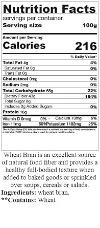 SweetGourmet Baker's Wheat Bran | Natural Foods | 2 Pounds