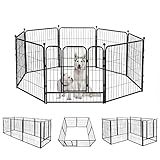 Dogelsy Dog Playpen 8/16 Panels Heavy Duty Puppy Playpen Foldable Dog Fence Pet Playpen with Door...