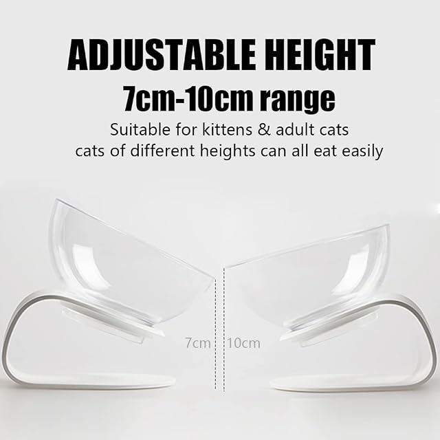 Foto 5 de 8 de Cuenco Para Gatos Inclinado a 15 ° Con Soporte Cuencos Elevados Para Gatos Anti Vómitos Para Gatitos Comedero…
