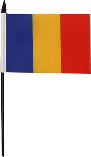 Miniatura 303 de Bandera de mesa Sierra Leona de 5 x 8 pulgadas, bandera de escritorio de Sierra Leona, 8.3 x 5.5 in, barra y base de plástico negro AZ FLAG