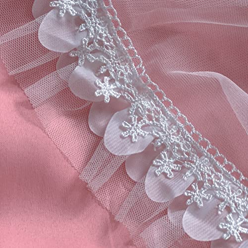 Bousilmia 2 Panels Stars Blackout Curtains With Lace Bow Tie For Girls Kids Baby Bedroom Hollow Out Double Layer Sparkle Star Cut Out Window Curtain Home Living Room Wall Decoration (Pink, 52" X 95") #TOP5