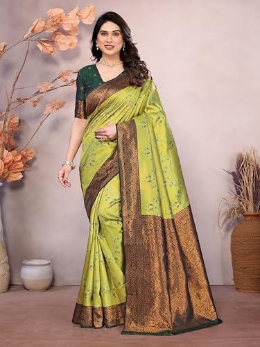 Image of Avantika Fashion Women's Kanjivaram Style Soft Silk Banarasi Sarees With Blouse Piece For Women