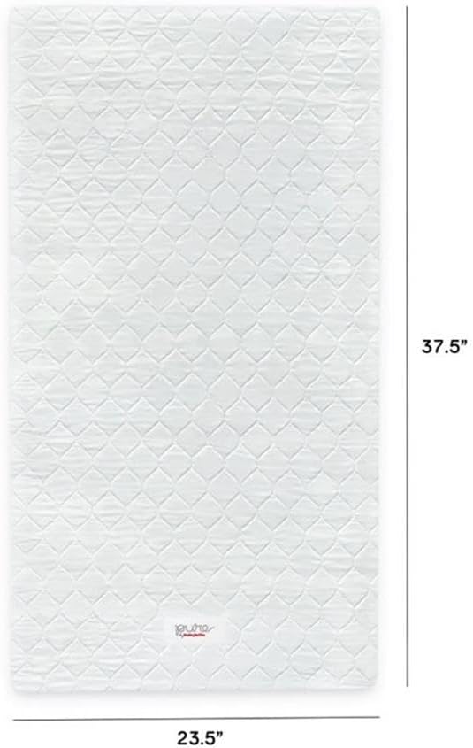 Pemberly Row Mini Crib Mattress, 37.5 x 23.5 x 3 in, Quilted Cotton Face, PVC-Free Waterproof Cover, GREENGUARD Gold Certified, Non-Reactive Construction, Baby Mattress for Nursery Use
