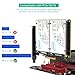 Dual U.2 SSD to PCIe 4.0 X8 Adapter, Support 2 x U.2 SSD or Soft Raid, Without PCI-e Splitter Function (PCIe Bifurcation Motherboard is Required)