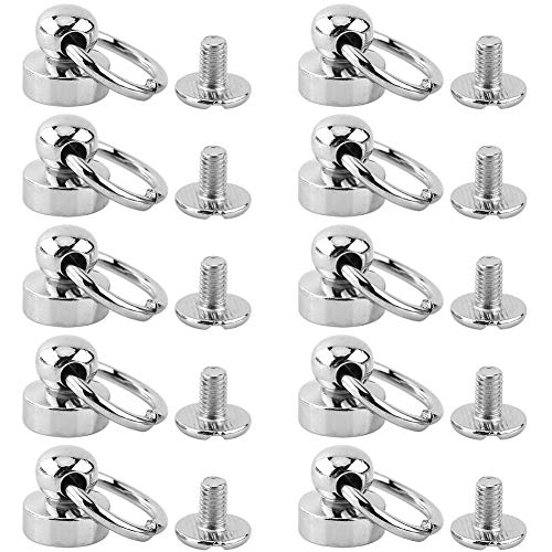 Rivet Studs Screw Back Round Head O Ring Spiles 10pcs Brass Rivet Studs Screw Back Round Ring Head Leathercraft Parts