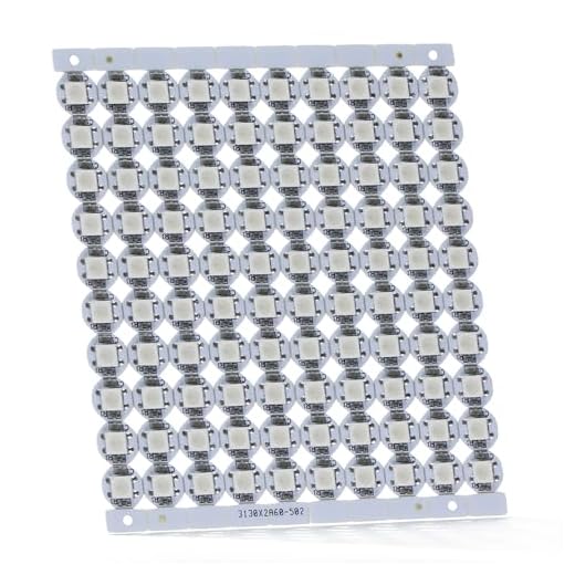 WS2812B RGB-IC LED Panel, 10x10 100 LEDs Matrix 5050 SMD Individuell Adressierbar LED Panel für Raspberry Pi, Arduino, DIY Projekte