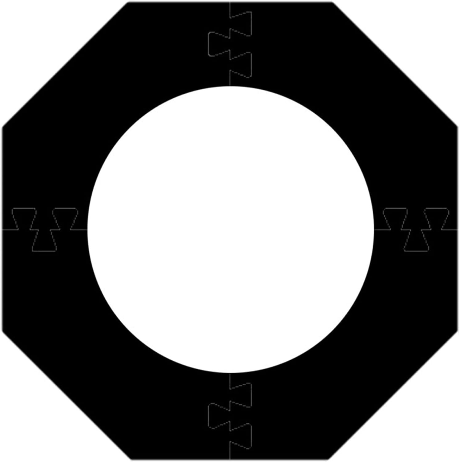 Dartboard Surround, EVA Octagonal Darts Board Surround Ring Protective Dartboard Backboard Detachable Black Darts Board Wall Protector for Home, Club, Bar..