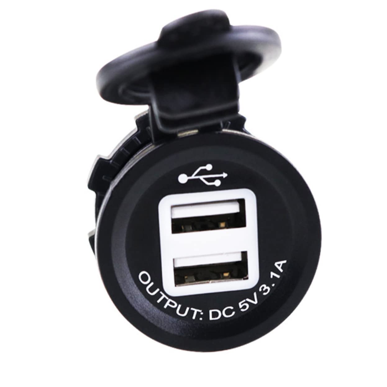 Gatuida 3piezas Cargador USB Doble para Motocicletas y Coches Adaptador De Energía para Móviles y Compatible