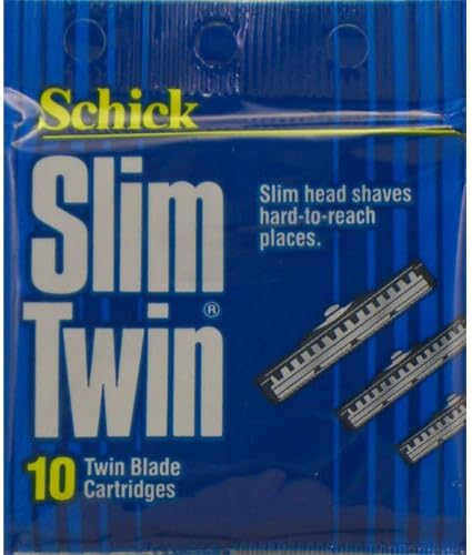 10 Schick Slim Twin Blade Refill Cartridges