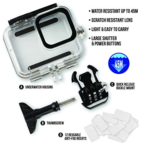 Gopro Hero9 Hero 9 Black Action Camera With The Starter Accessory Bundle - Includes: 2X Spare Rechargeable Li-Ion Batteries + Underwater Housing & Much More #TOP6