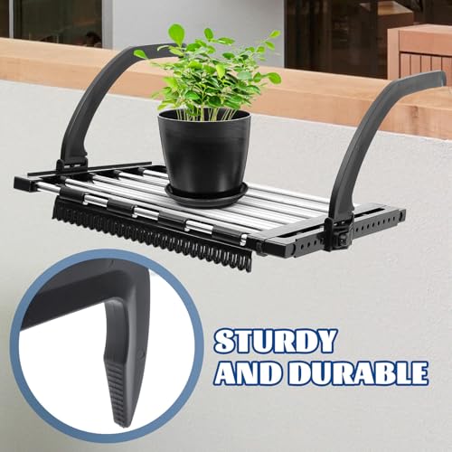 Étendoir à linge rétractable support mural pliant 42-73 cm acier inoxydable - 8