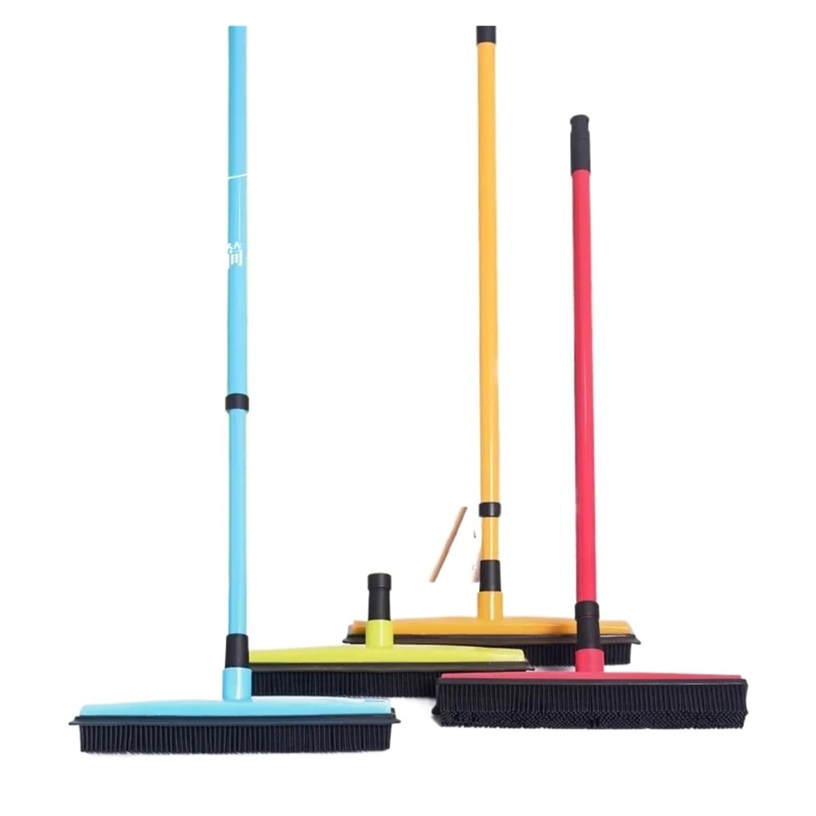 Pelo de alfombra for mascotas Compatible con eliminación Escoba Raspado Sin polvo Lavado a mano Trapeador Cepillo de piso de goma Limpieza Perro Buen ayudante Limpieza de ventanas(Black grey)