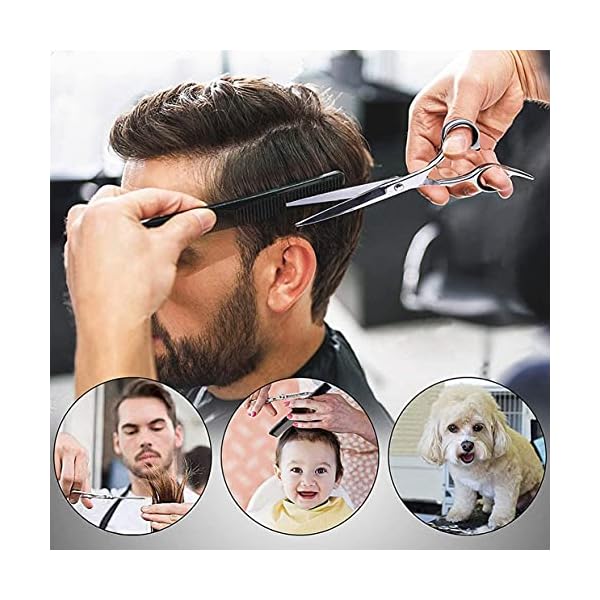Hbaid Haarschere, Premium Friseurscheren Extra scharfe Friseurschere Edelstahl Haarschneideschere mit Kamm, Präziser… – Bild 7