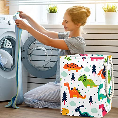 Panier à linge imperméable dinosaure pour chambre enfant avec poignées