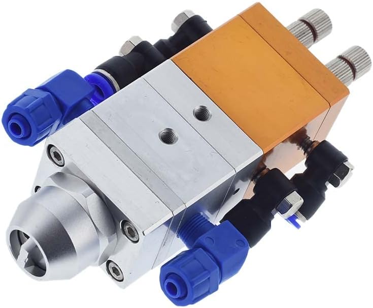 Dual Liquid Glue Dispensing Valve Back Suction Double Cylinder fine-Tune Adjustable Proportion Out Glue Nozzle (2：1)