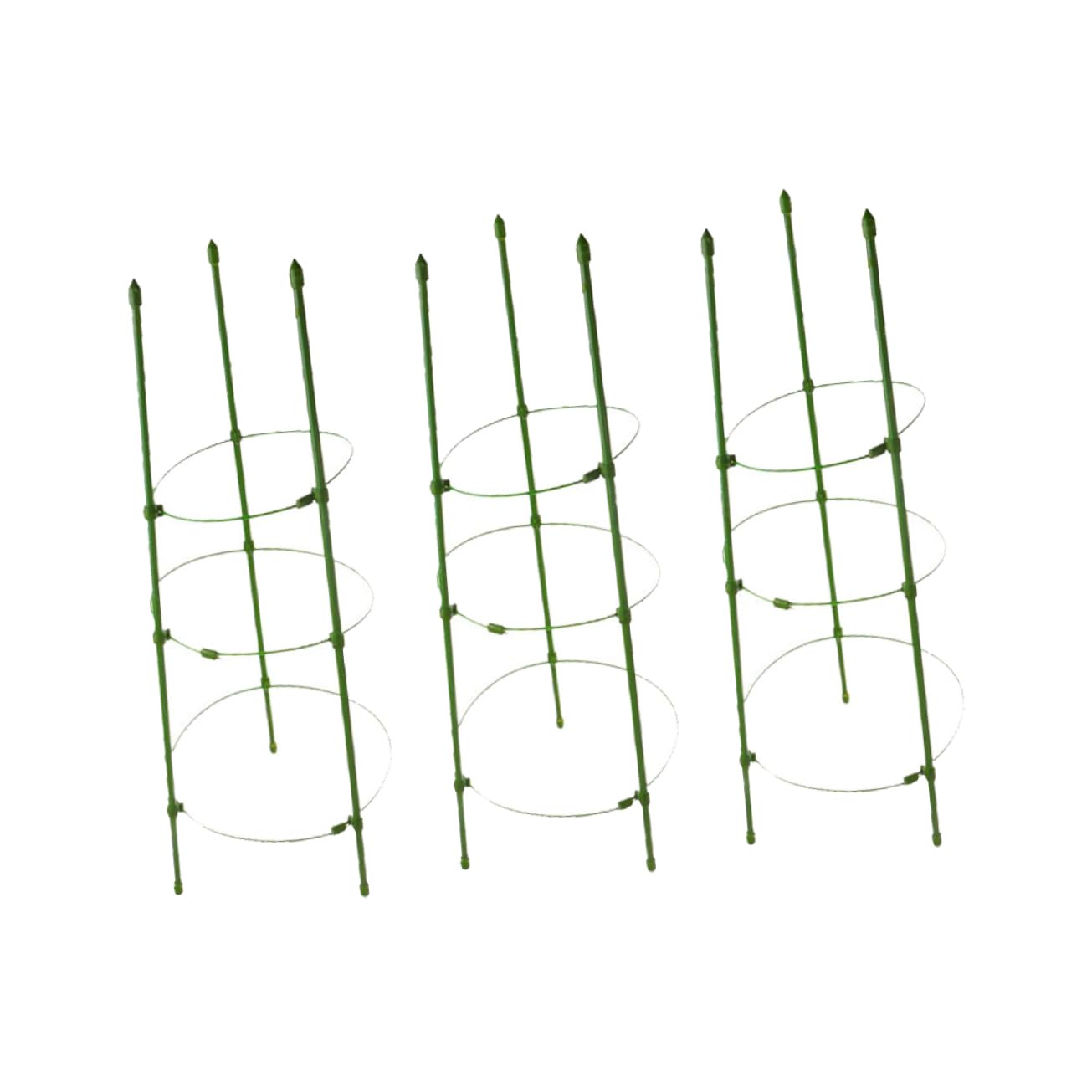 3ensembles Cages à Plastifié Supports pour Plantes Grimpantes Treillis Durable Et Aux Intempéries pour Légumes Et Fleurs
