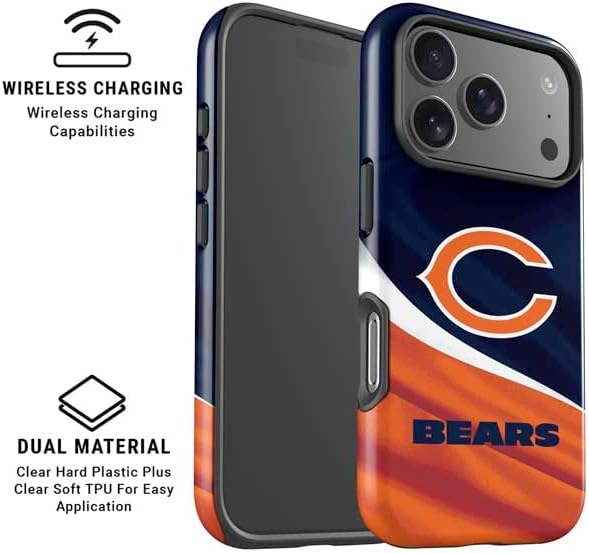 Skinit Impact Phone Case Compatible with iPhone 17 Pro Max Magsafe - Officially Licensed NFL Chicago Bears Design