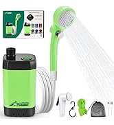 Portable Outdoor Camp Shower Camping Shower Pump Rechargeable Portable Shower Head For Camping Beach Swimming Hiking Travel (Orange,Classic - View #12
