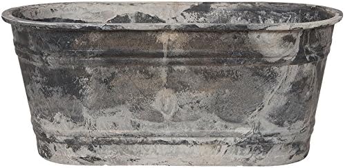 Hills Imports Recycled Composite Planter, 26-Inch, Oval Slate Color