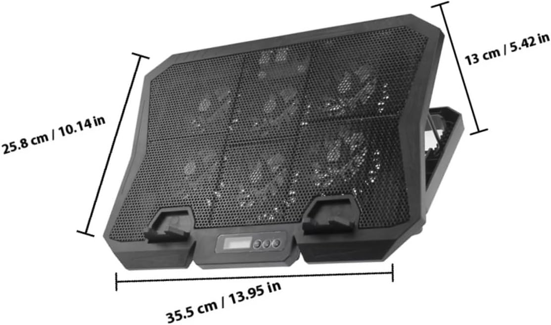 Laptop Cooling Pad 15.6 Inch Silent Fan Laptop Stand with Adjustable Speed Blue Light for Portable PC Cooler and Heat Dissipation