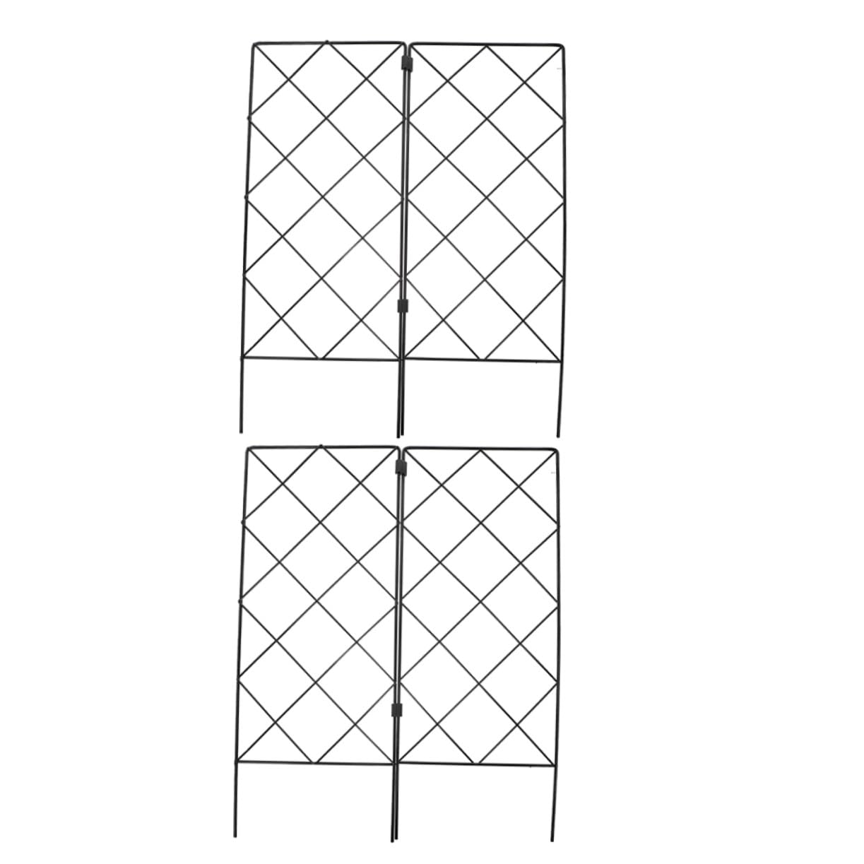 Milisten 2 pièces Tuteur Plantes Grimpantes Jardin Support Solide Treillis Vigne Pliable pour Pot Terrasse Extérieur Intérieur