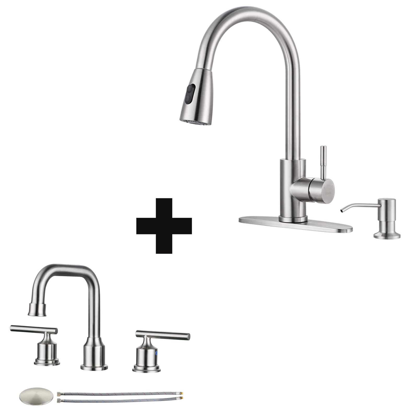 Jnfidosr Women's Bathroom Faucet And Kitchen Faucet With Soap Dispenser