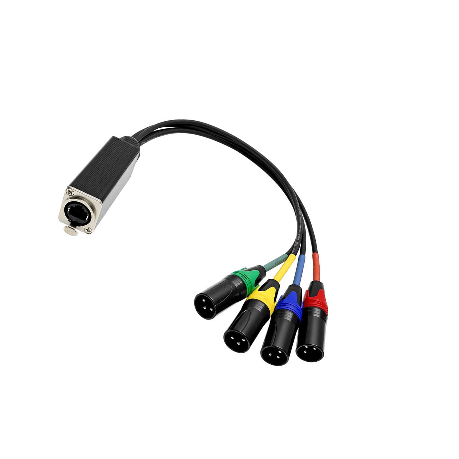 Cavo Estensore Audio Professionale da XLR a RJ45 a 4 per la Trasmissione del Suono a Lunga Distanza per la Registrazione Sul Palco e in Studio (XLR maschio)