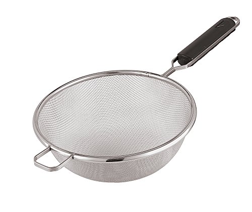 Paderno 12622-20 Colino a Rete – Scolapasta con manico Abs antiscottatura, ideale per filtrare, scolare e setacciare, rete in acciaio Inox, diametro 23 cm