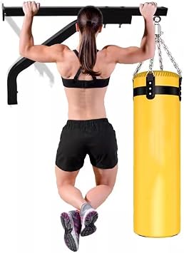 GRRICEPL Heavy Punch Bag Wall Bracket, Boxing Punching Bag Shelf, Horizontal Bar Pull-ups for Boxing Gym, Multifunctional Sandbag Holder for Gym