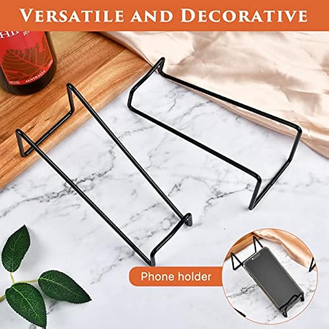 6PCS Wine Bottle Rack, Single Wine Holder Stand for Tabletop Display, Simple Style Steel Wire Rack Modern Black Metal Wine Organizer for Home Bar & Kitchen