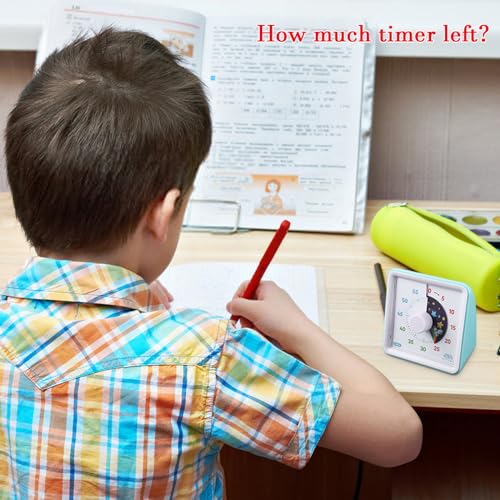 MUQING Visual Timer for Kids, 60 Minute Toddler ADHD Timer, Visual Countdown Timer for Autism, Suitable for Studying, Office, Kitchen Cooking, Unicorn and Rainbow - Thumbnail 7