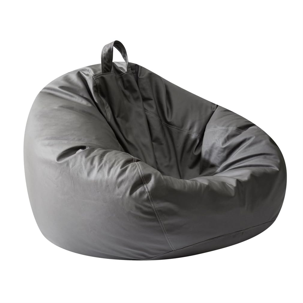 NONCHI Coperta Per Sedia Bean Bag Per Adulti/Adolescenti (Senza Riempimento), Copertura Per Divano Pigro Beanbag Per Organizzare Giocattoli Di Peluche O Tessuto,Grigio,XL