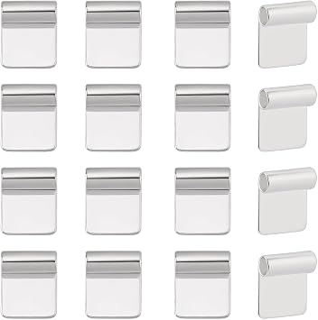 arricraft 16 Pcs Brass Glue-on Pendant Bails, Tibetan Alloy Cabochon Settings Rectangle Pad Charms Connector for Jewelry Making 1815.5mm